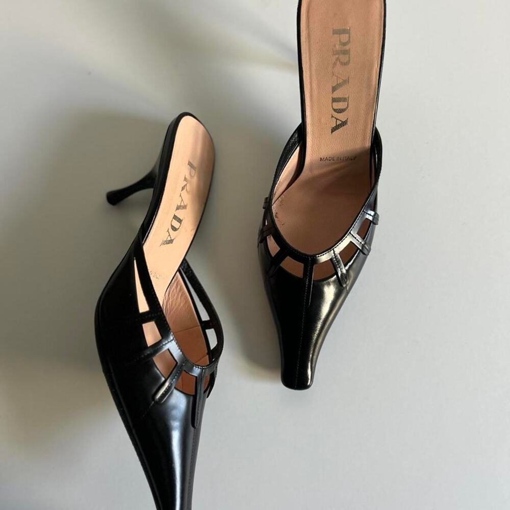 Vintage prada mule heels featuring - Picture 6 of 8